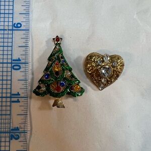 2 Holiday Brooches